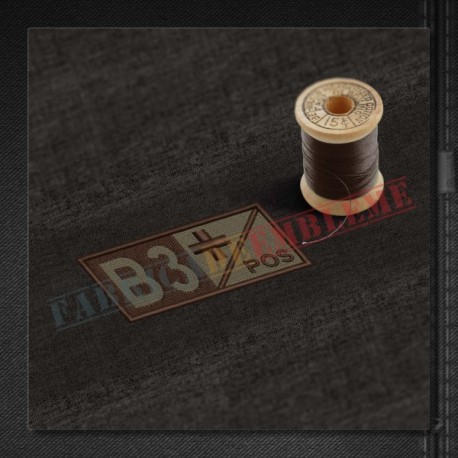 Emblema Grupa sanguina B3+ POS kaki