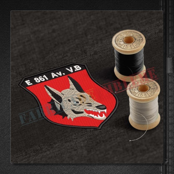 Emblema Escadrila 861 Aviatie Vanatoare-Bombardament (Lupta) a Bazei 86 Aeriene LOCOTENENT AVIATOR GHEORGHE MOCIORNITA - Borcea