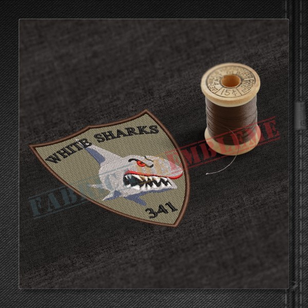 Emblema Batalionul 341 Infanterie RECHINII ALBI - TOPRAISAR