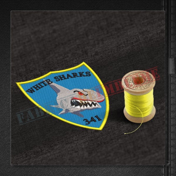 Emblema Batalionul 341 Infanterie RECHINII ALBI - TOPRAISAR