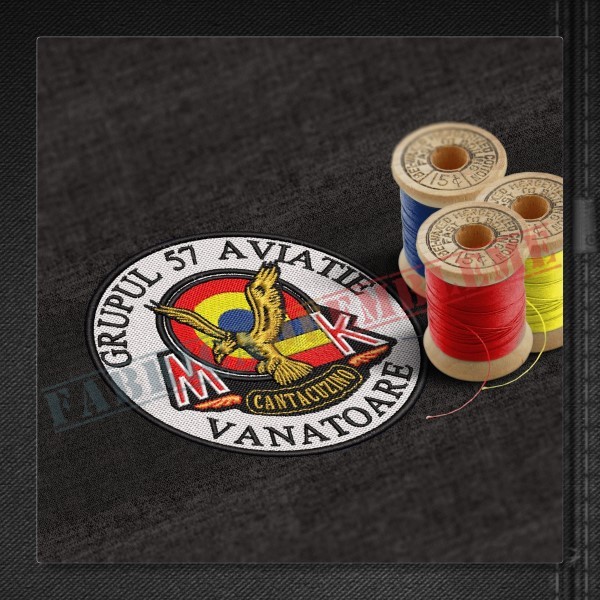 Emblema Grupul 57 Aviatie Vanatoare CANTACUZINO - MIHAIL KOGALNICEANU
