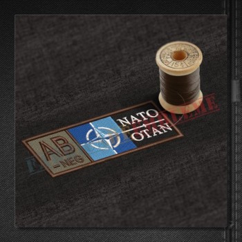 Emblema Grupa sanguina AB- NEG NATO kaki (custom)