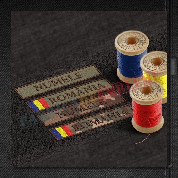 Set ecuson nominal si Romania kaki sau combat cu tricolor