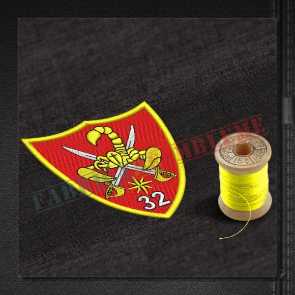 Emblema Batalionul 32 Cercetare Supraveghere MIRCEA (Scorpionii Galbeni)
