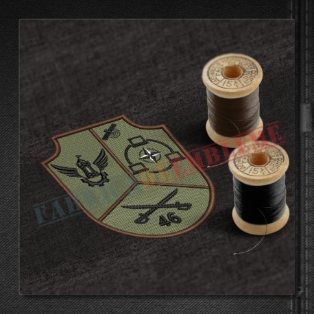 Emblema Regimentul 46 Sprijin GENERAL DE CORP DE ARMATA ALEXANDRU HANZU - Sibiu